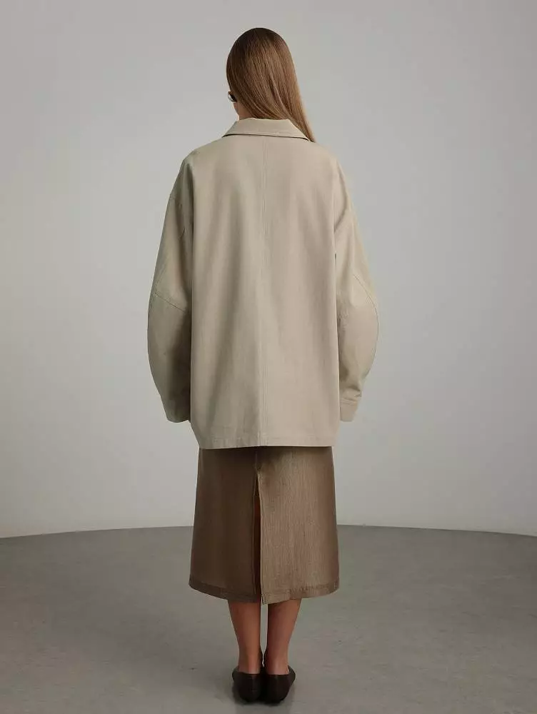 Куртка (oversize, бежевый). Изображение № 5