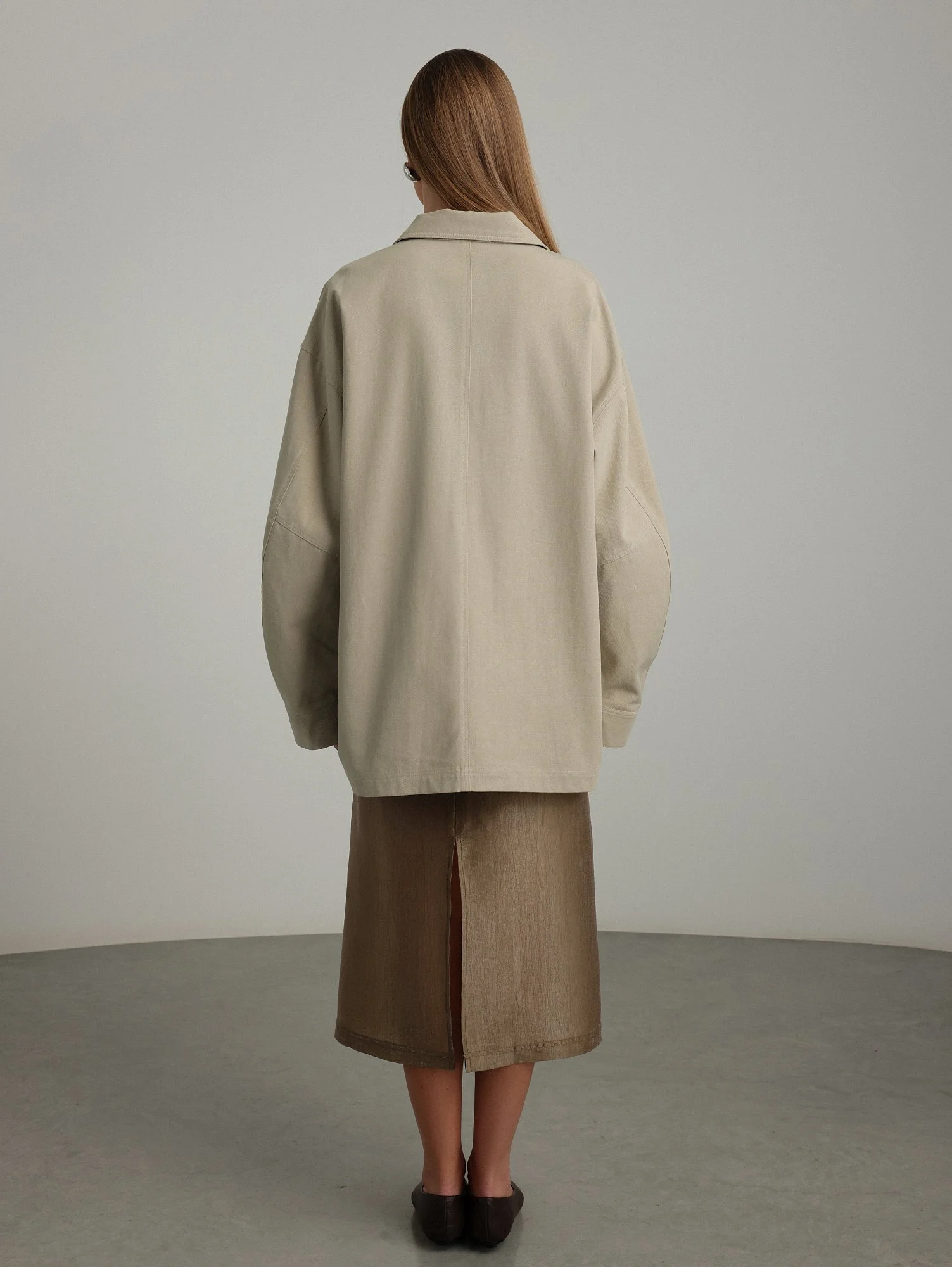 Куртка (oversize, бежевый). Избражение № 5