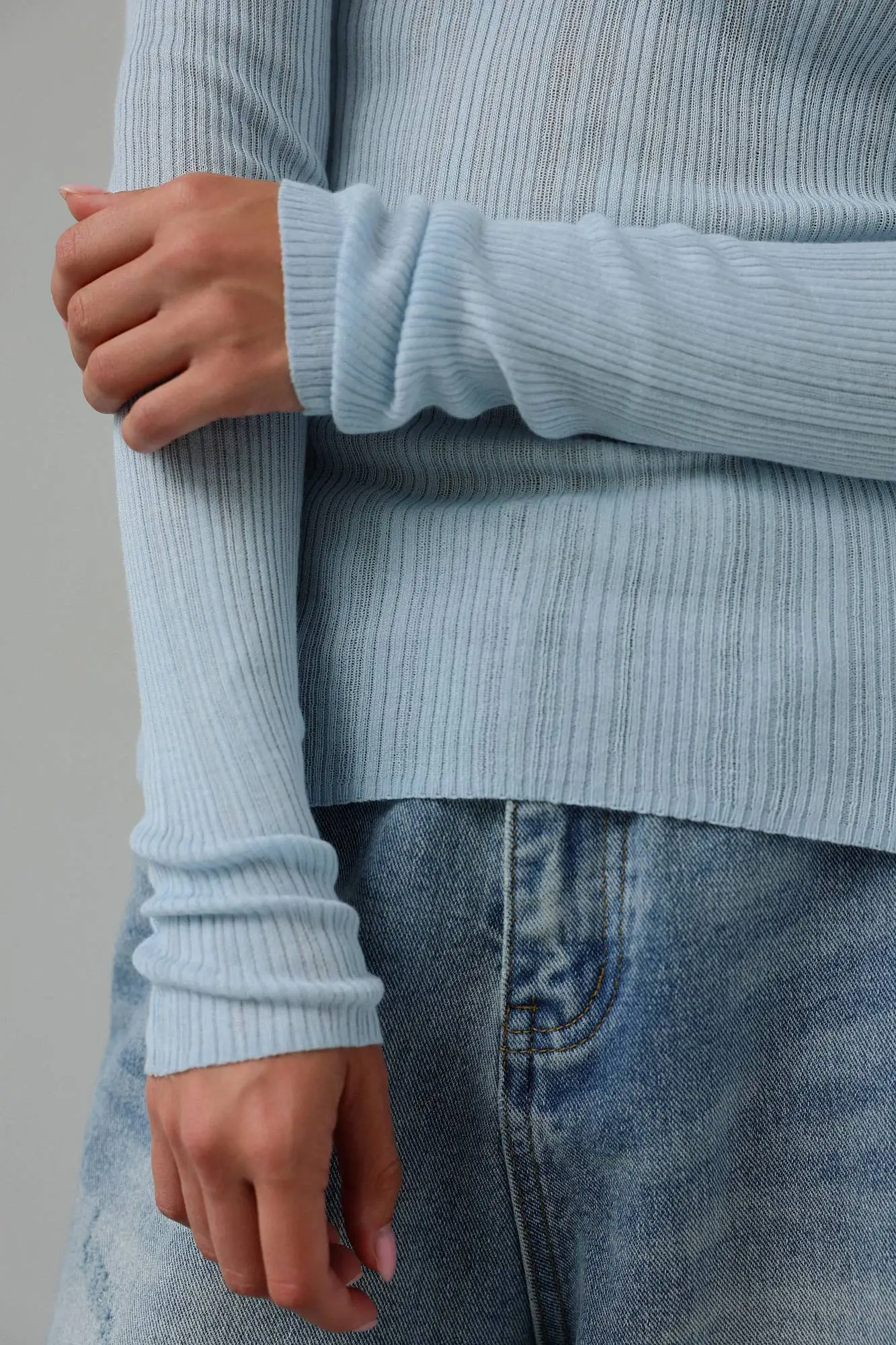 лонгслив (небесно-голубой). Избражение № 3