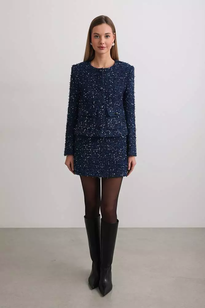 Костюм: жакет и юбка (S (42RU), тёмно-синий). Изображение № 2