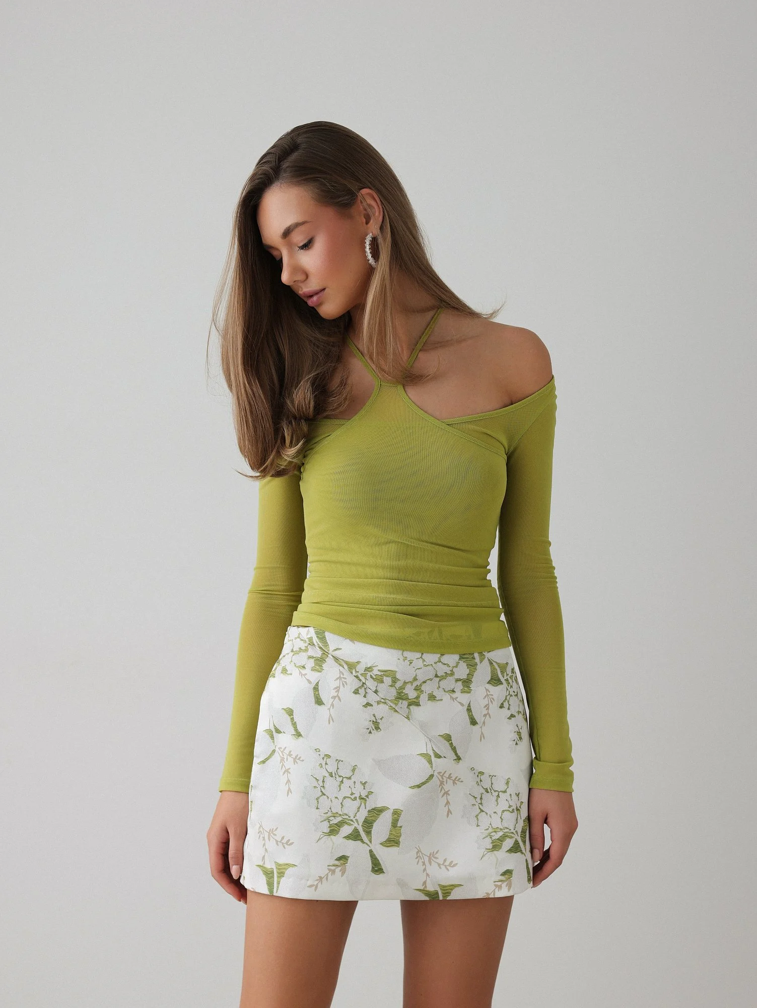 Лонгслив (M (44RU), лаймовый). Избражение № 1