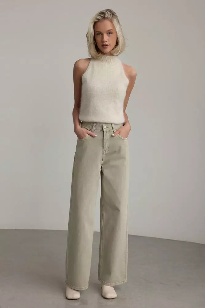 Джинсы (M (44RU), светло-оливковый). Изображение № 1