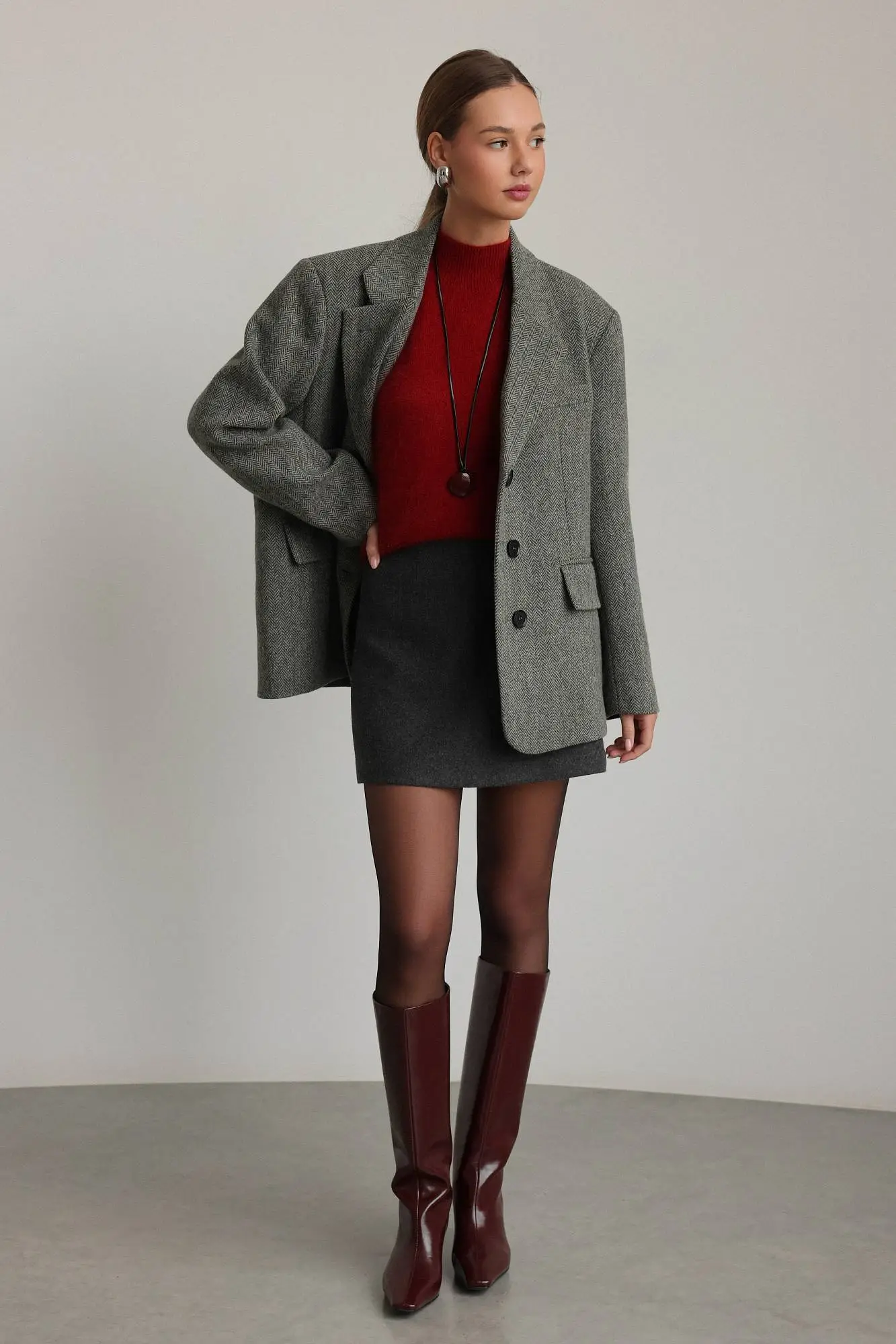 Пиджак (onesize (42-46RU), серый). Избражение № 2