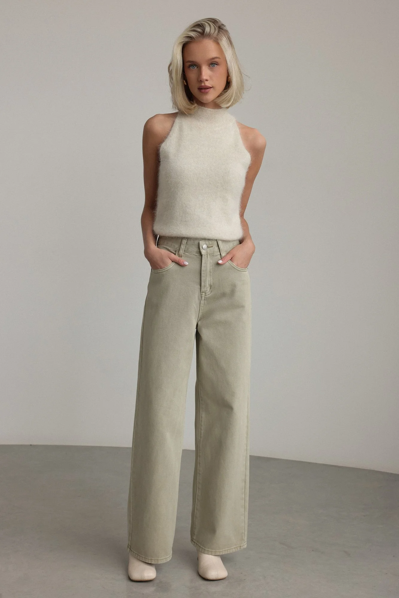 Джинсы (M (44RU), светло-оливковый). Избражение № 1