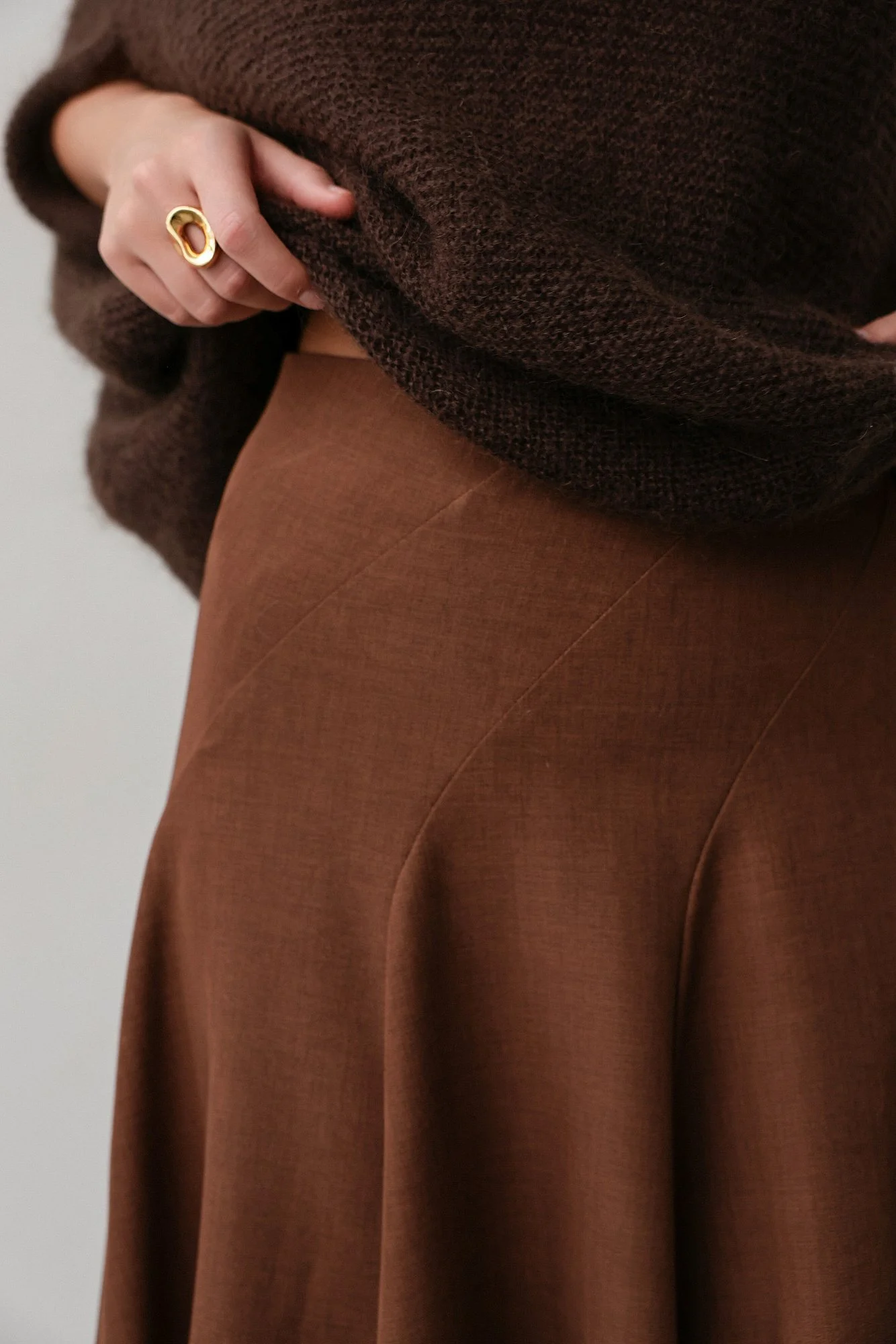 Юбка (S (42RU), коричневый). Избражение № 5