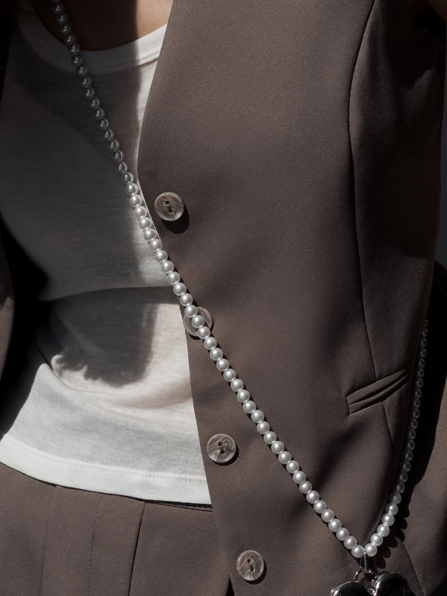 Костюм: жилет и юбка-шорты (M, какао). Избражение № 3