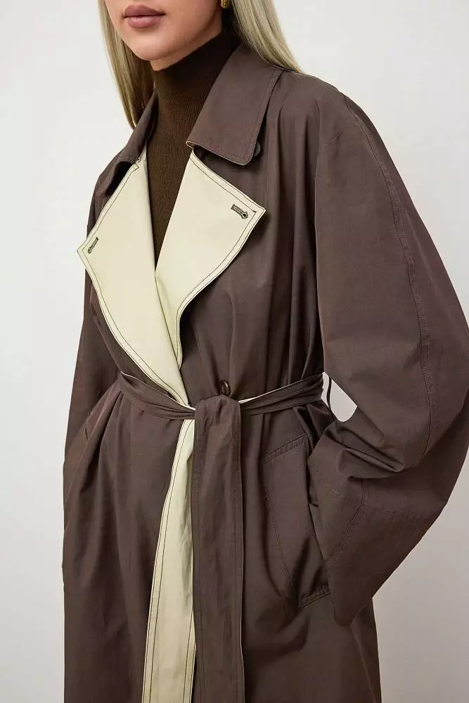 Тренч (S (42RU), коричневый). Изображение № 4