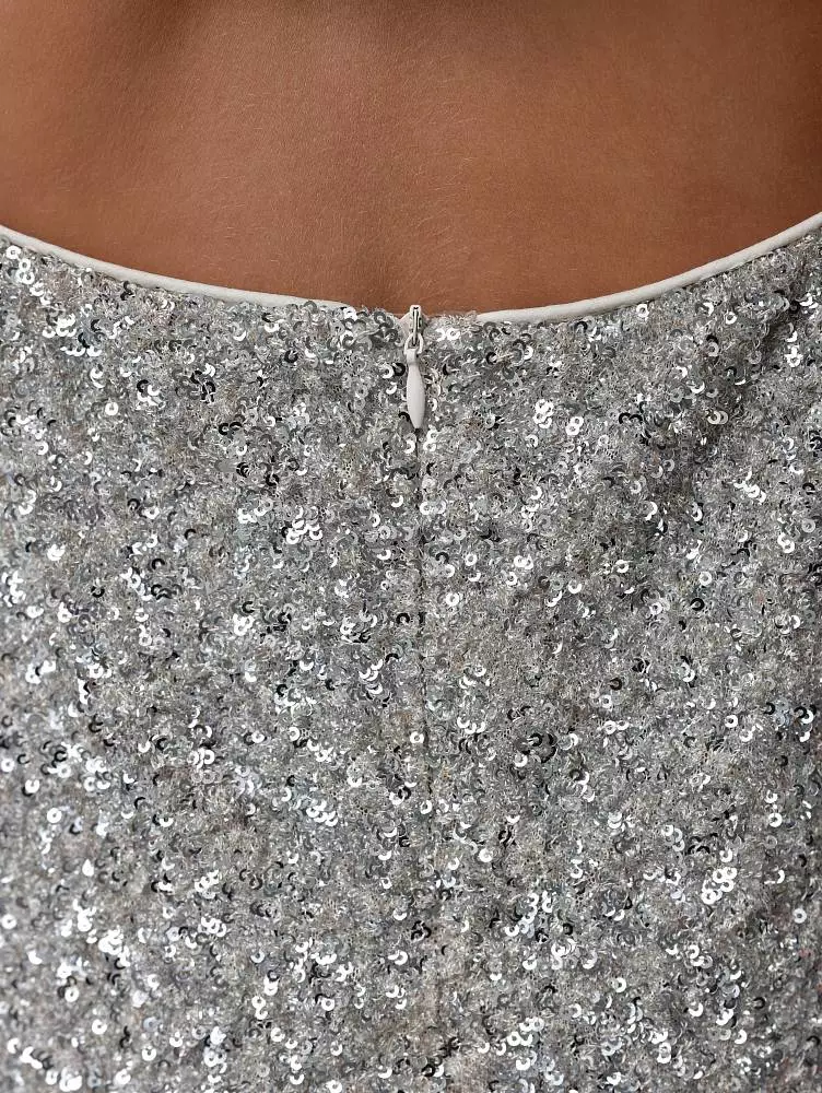 Платье (L (46RU), серебристый). Изображение № 5