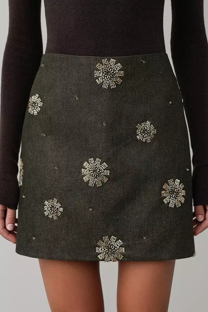 Юбка (M (44RU), тёмно-зелёный). Изображение № 2