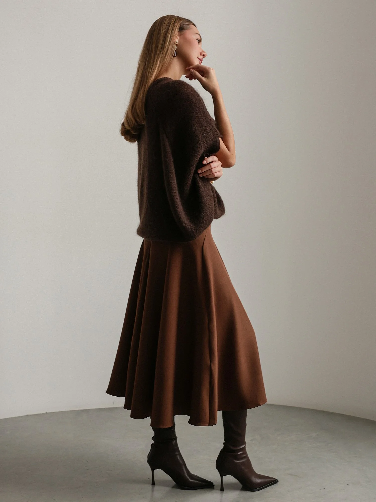 Юбка (S (42RU), коричневый). Избражение № 2