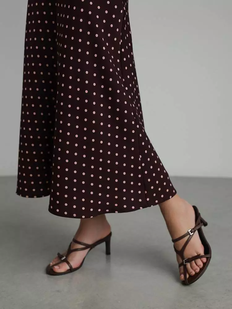 Платье (L (46RU), бордово-коричневый). Изображение № 4