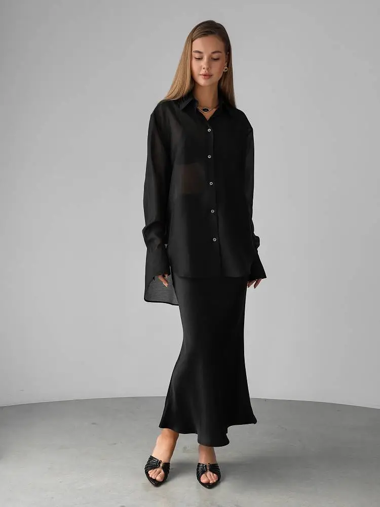 Рубашка (M (44RU), чёрный). Изображение № 1