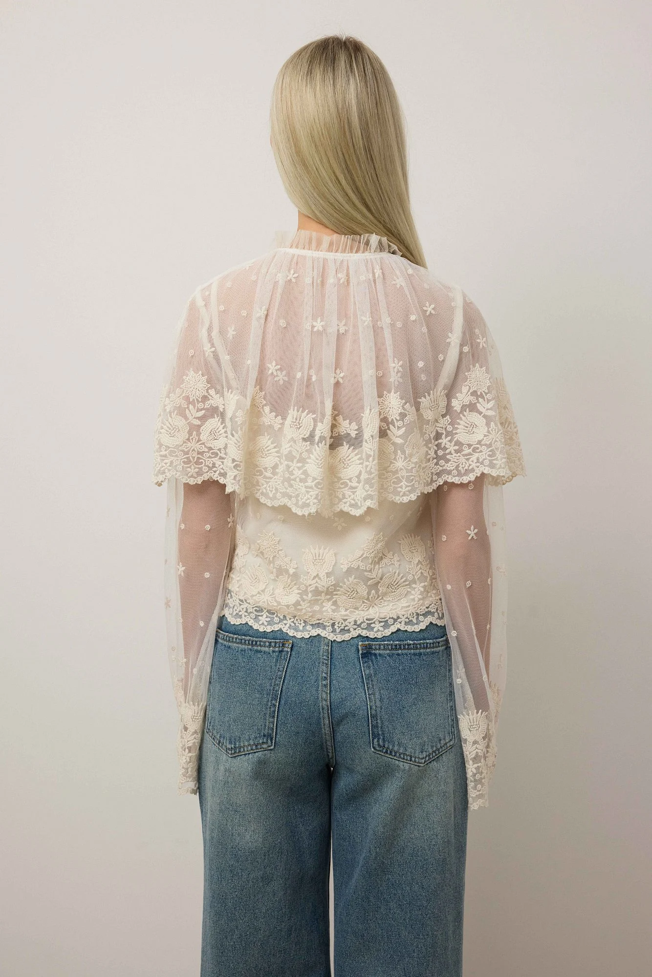 Блуза (M (44RU), светло-бежевый). Избражение № 3