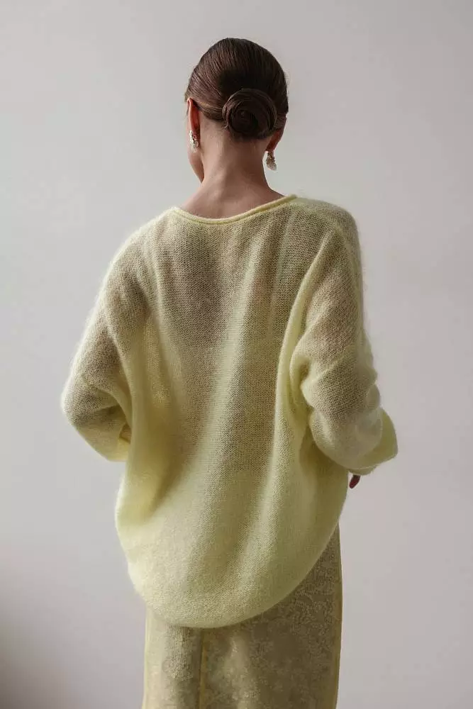 Свитер (onesize (42-46RU), нежно-жёлтый). Изображение № 3