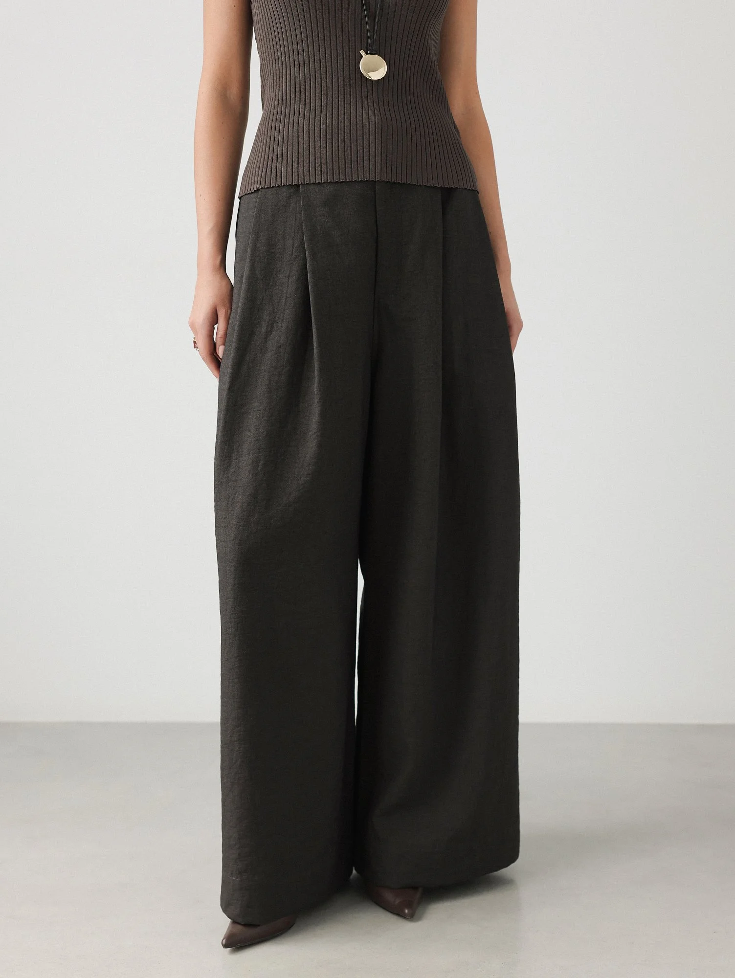 Брюки (L (46RU), тёмно-коричневый). Избражение № 1