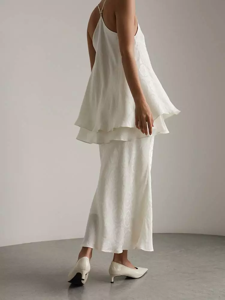 Костюм: топ и юбка (S (42RU), светло-бежевый). Изображение № 7