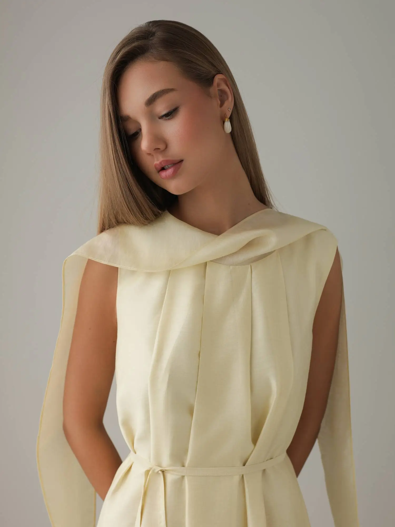 Платье (onesize (40-44RU), жёлтая пастель). Избражение № 5