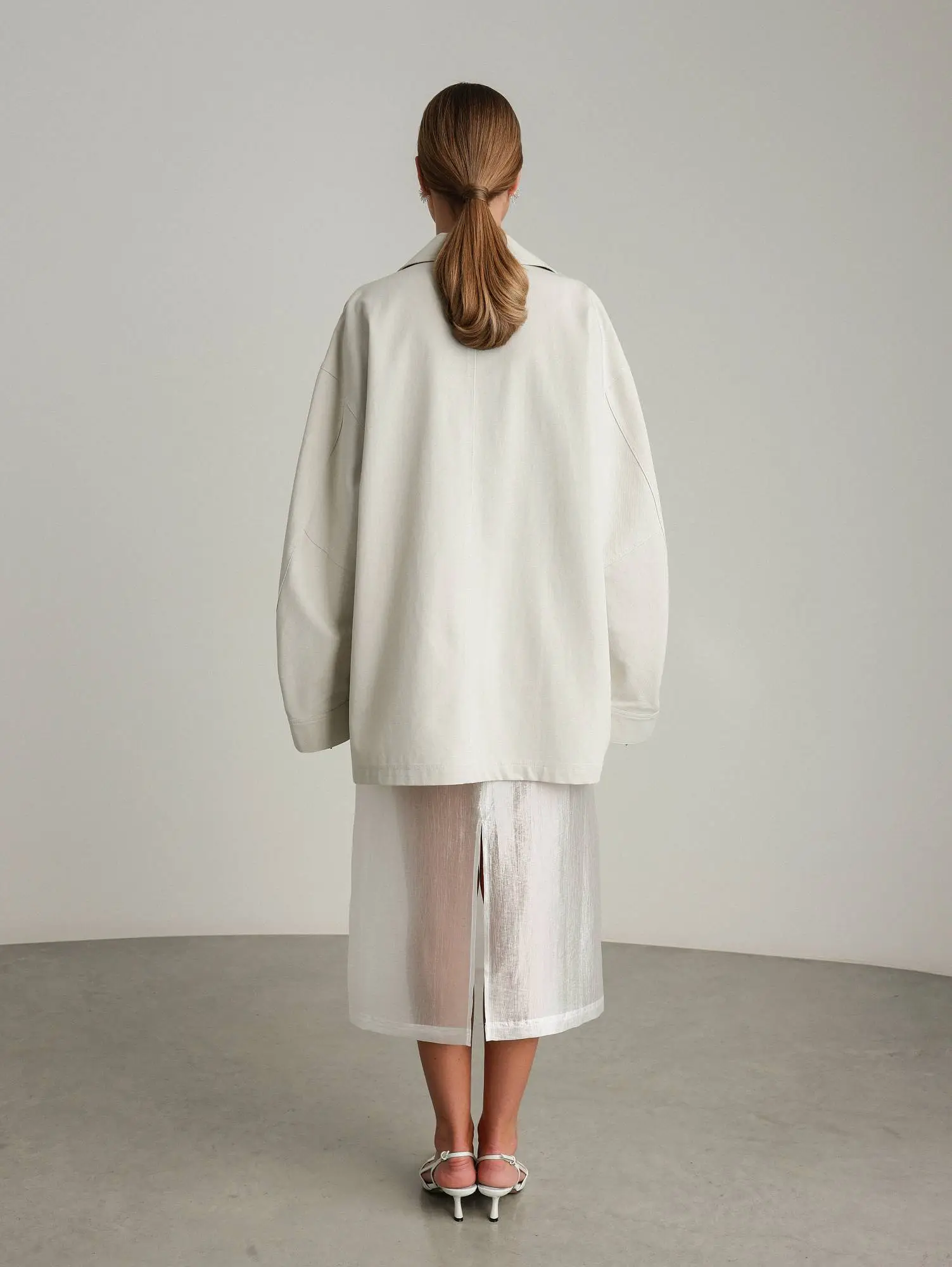 Куртка (oversize, светло-серый). Изображение № 5