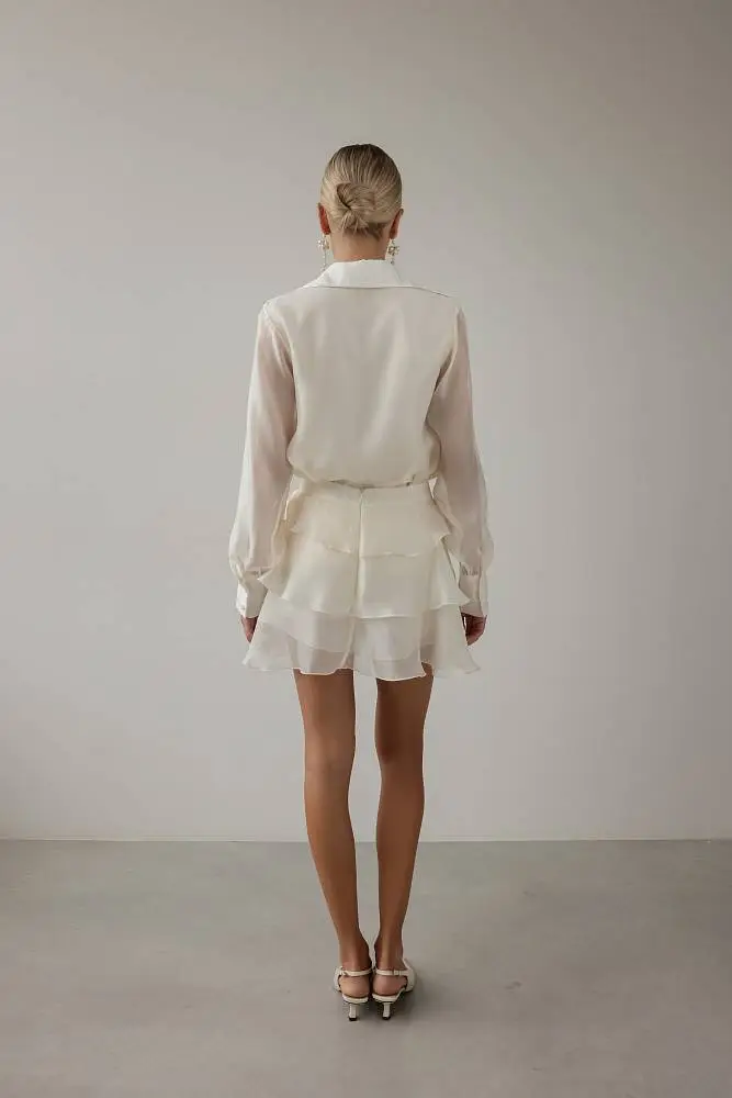 Костюм: блуза и юбка (M (44RU), сливочный). Изображение № 6