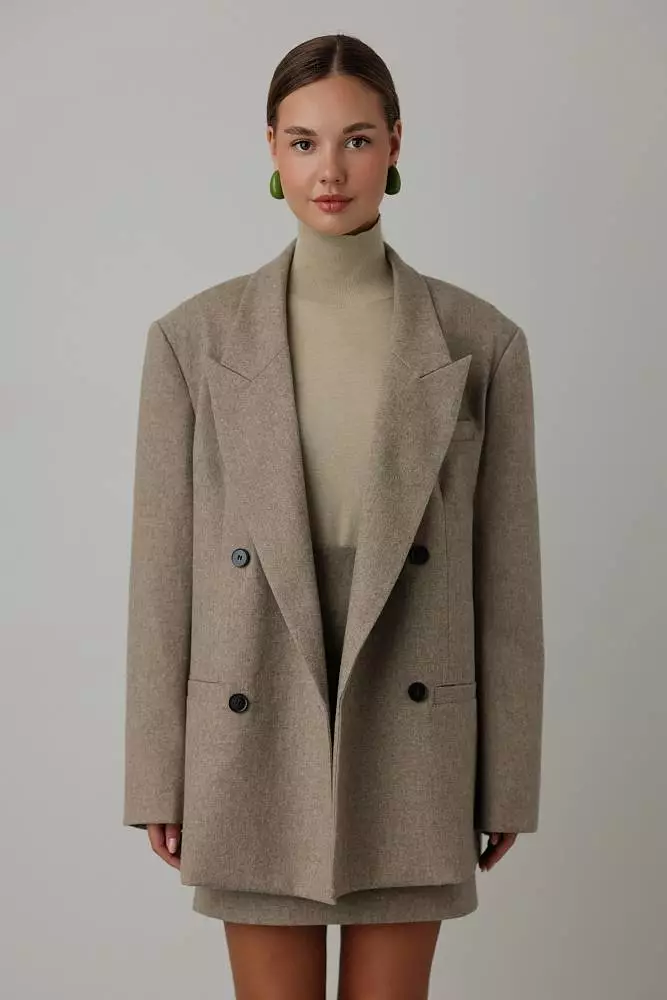 Пиджак (M (44RU), бежевый). Изображение № 5