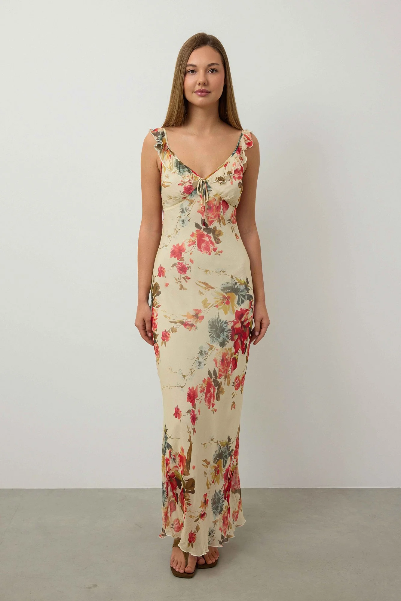 Платье  (S (42RU), светло-бежевый). Избражение № 1