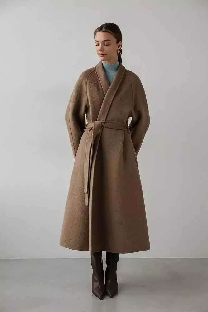 Пальто (onesize (42-46RU) бледно-коричневый). Изображение № 1