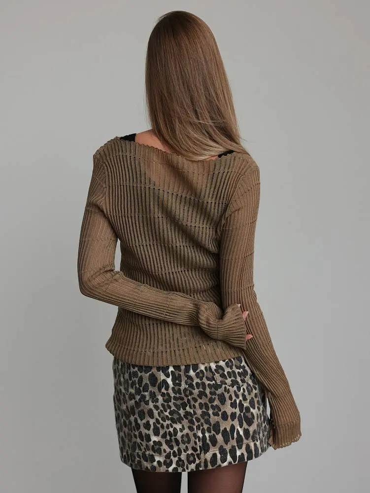 Юбка (L (46), светло-коричневый). Изображение № 5