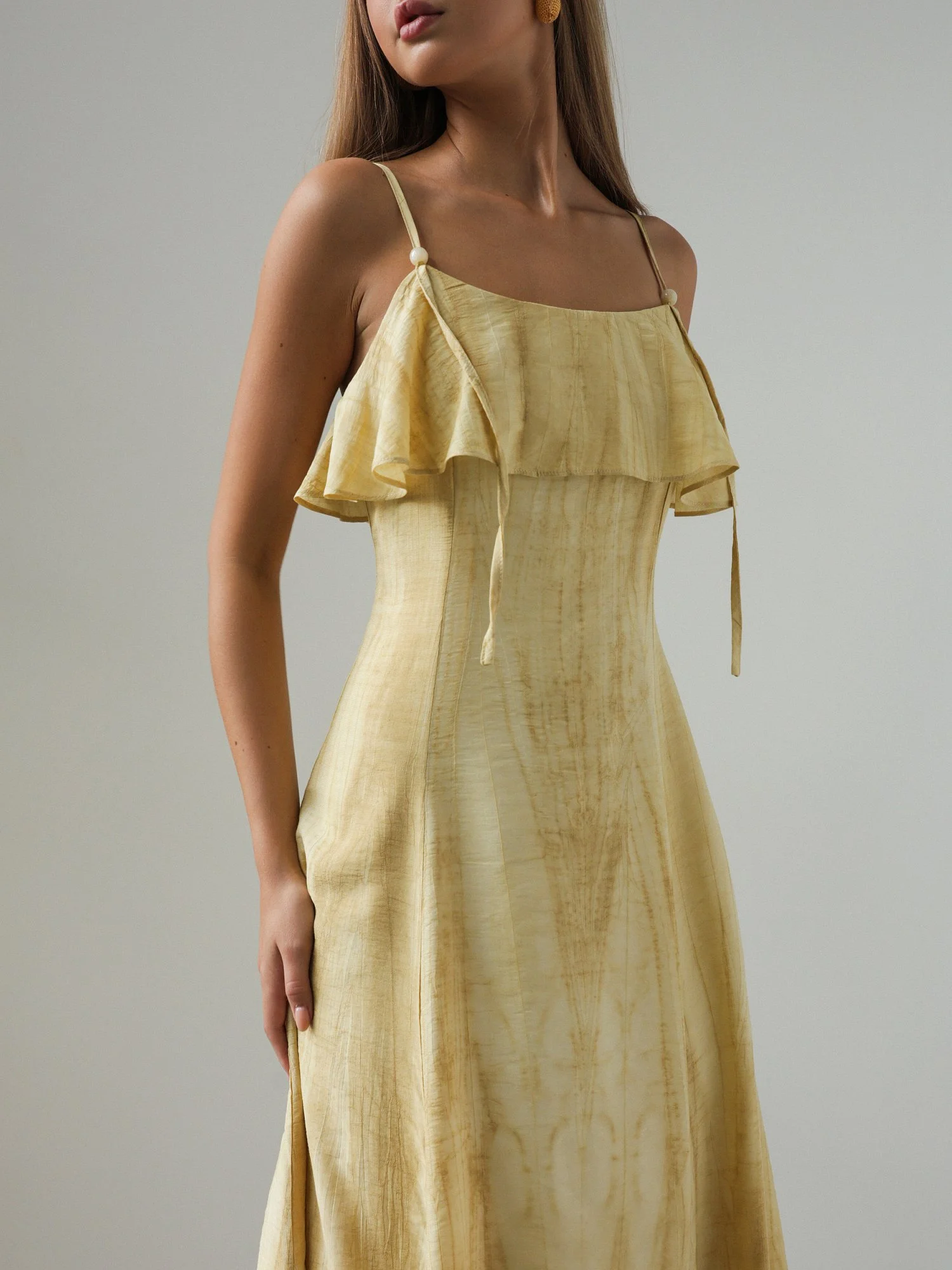 Платье (L (46RU), светло-горчичный). Избражение № 2