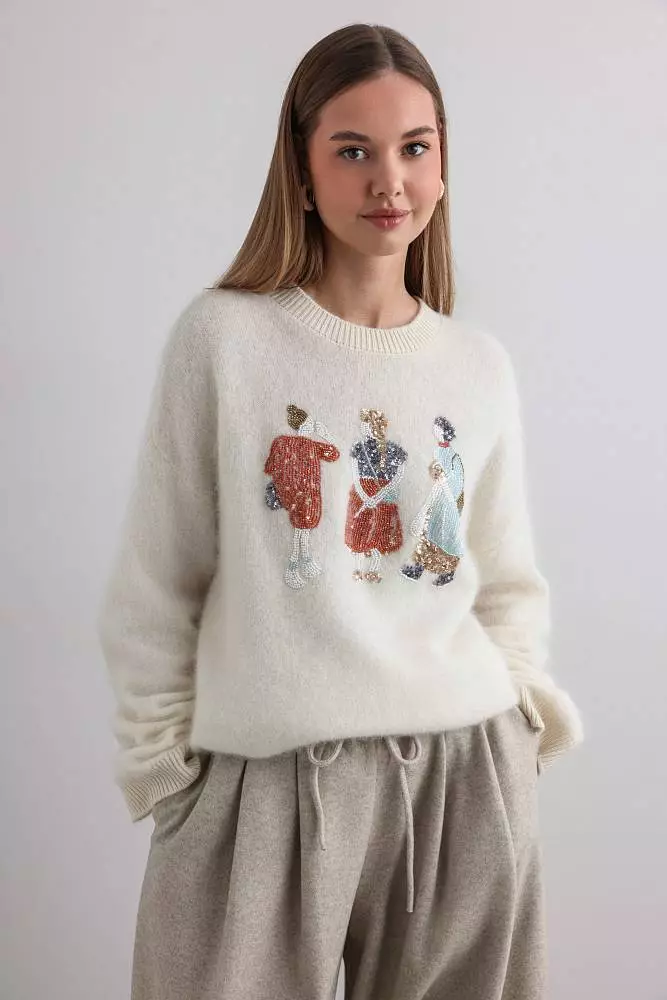 Свитер (onesize (42-46RU), молочный). Изображение № 1