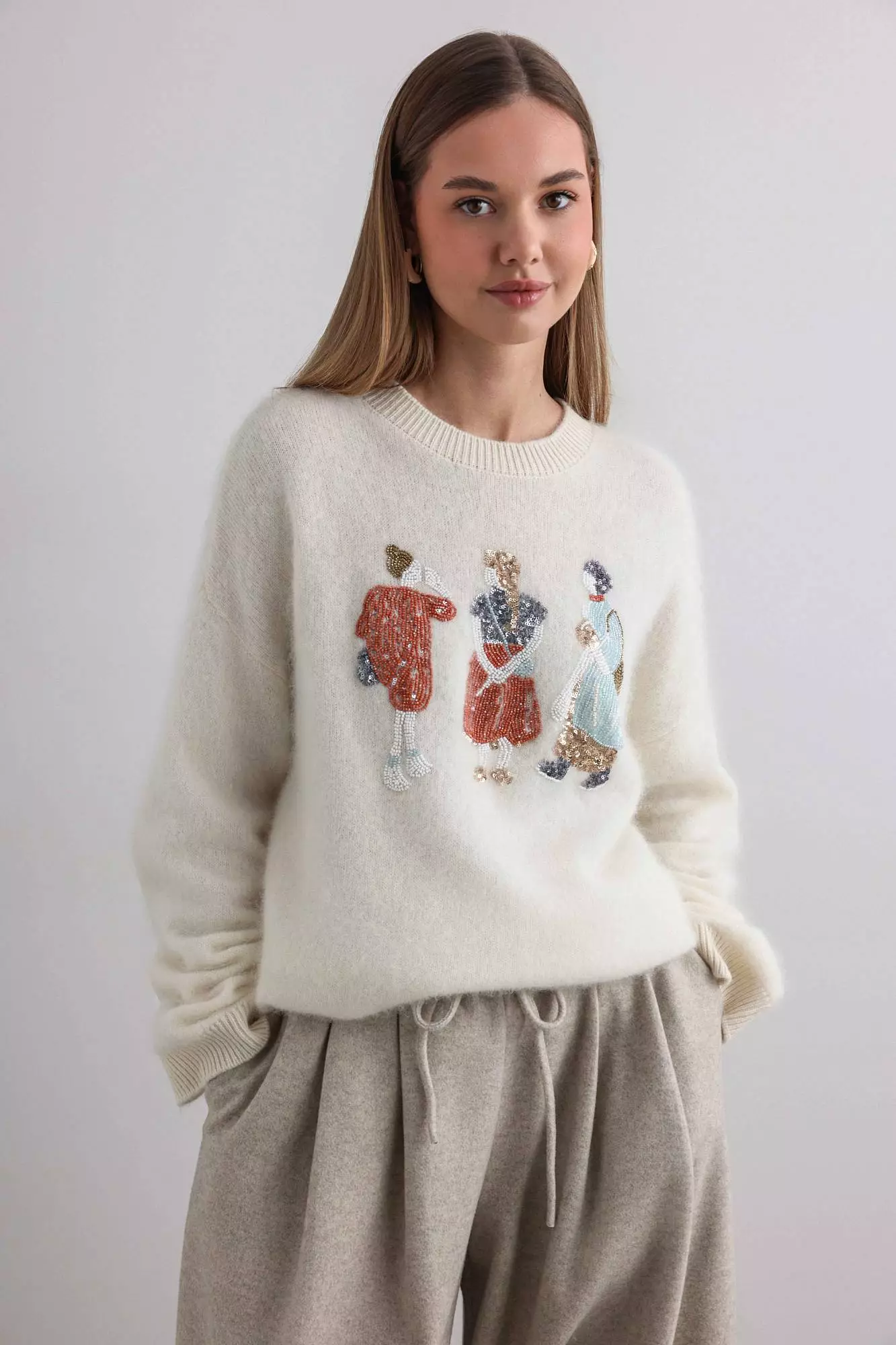 Свитер (onesize (42-46RU), молочный). Избражение № 1