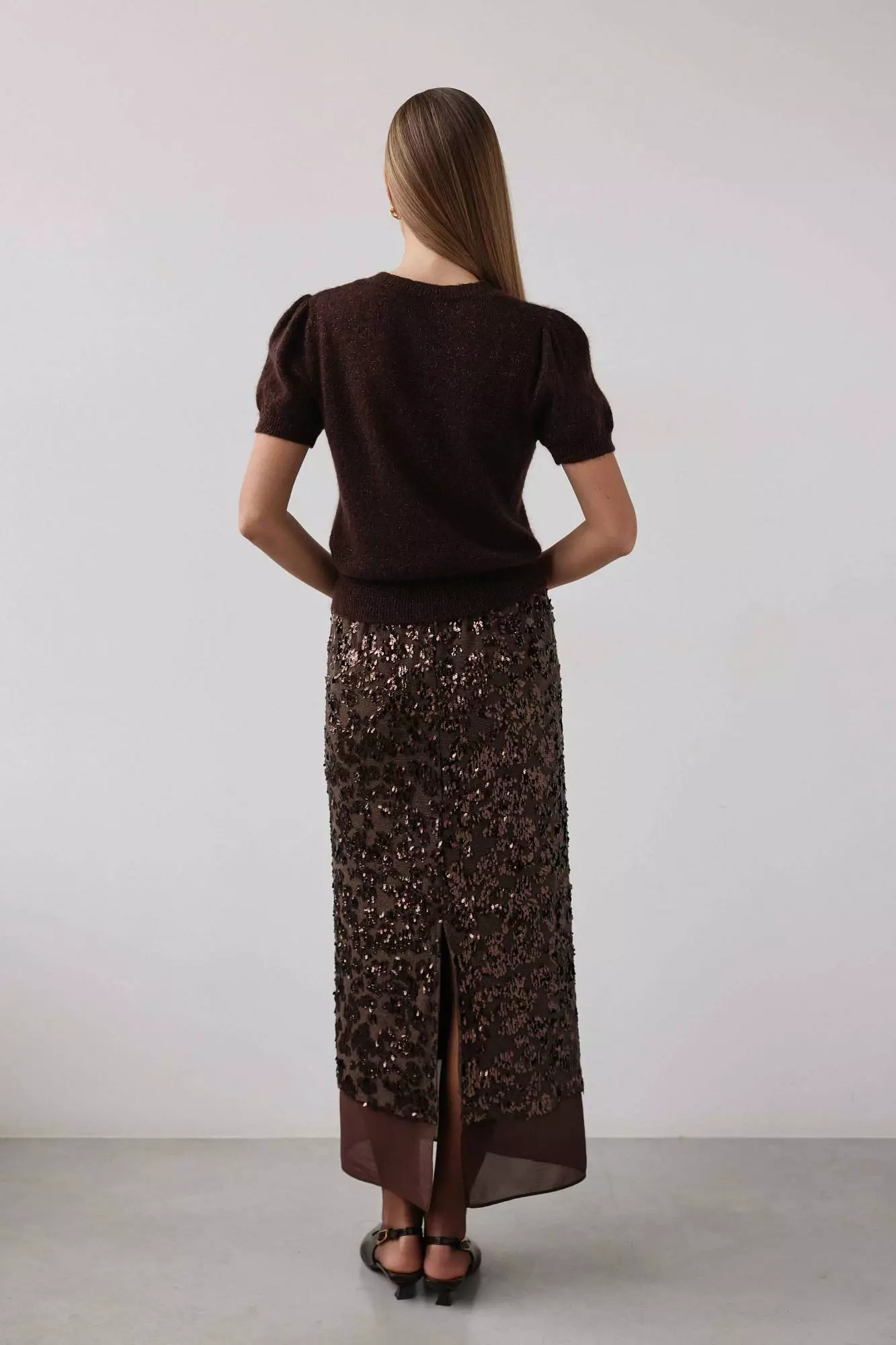 Юбка  (S (42RU), коричневый). Избражение № 5