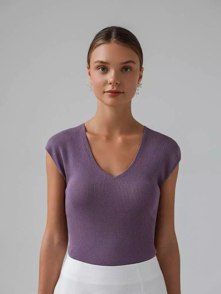 Топ (onesize (42-46RU), пыльно-сиреневый). Изображение № 2