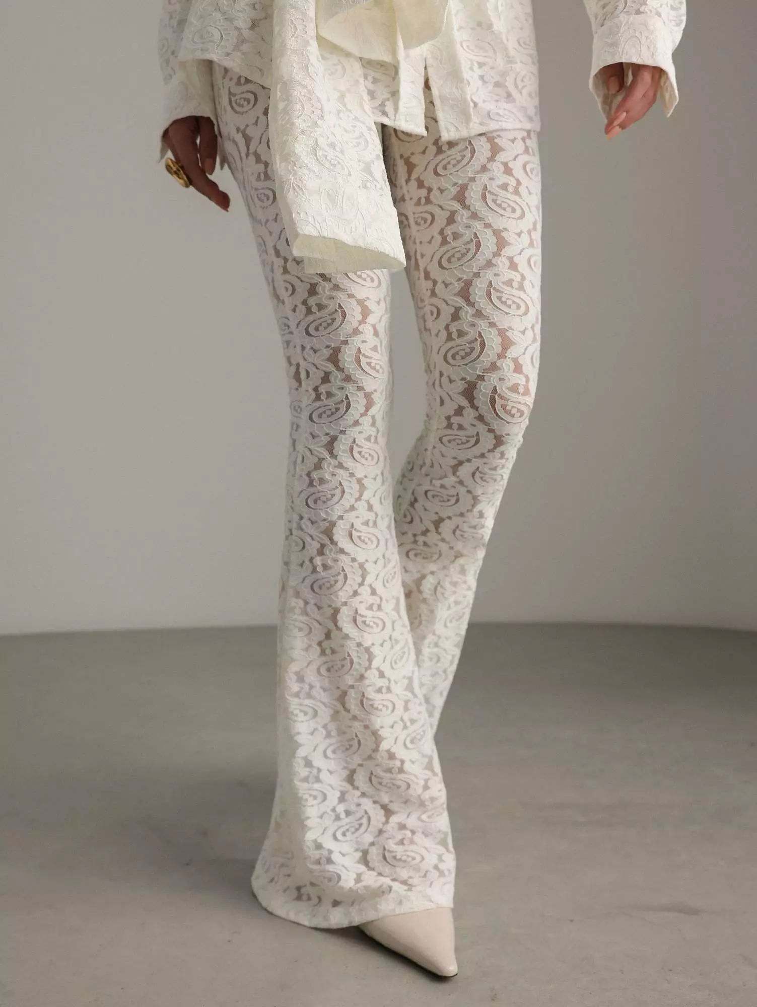 Брюки (L (46RU), молочный). Избражение № 4