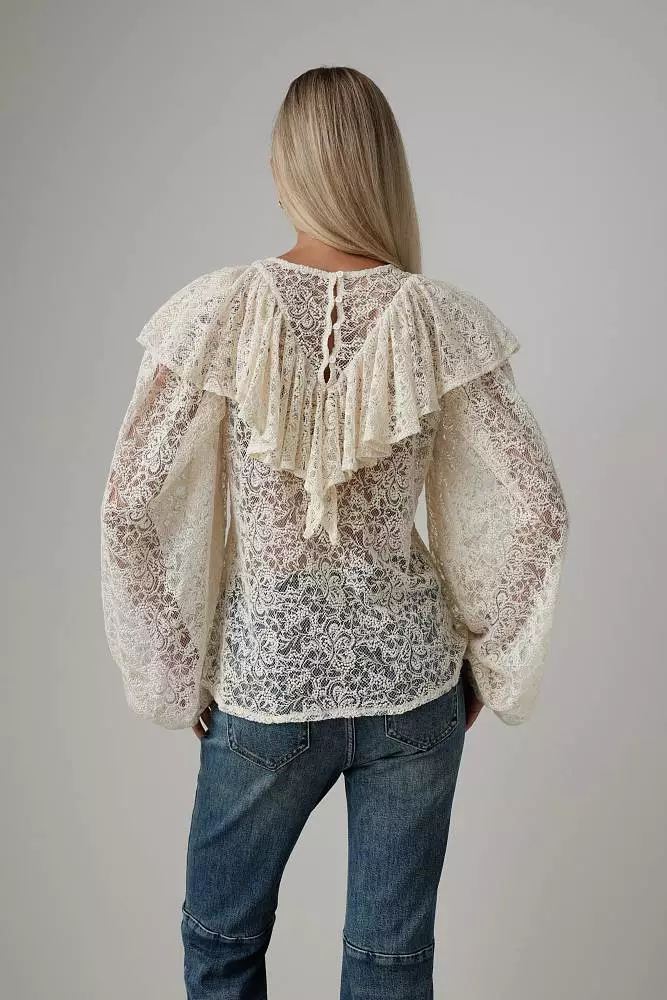 Блуза (S (42RU), светло-бежевый). Изображение № 6