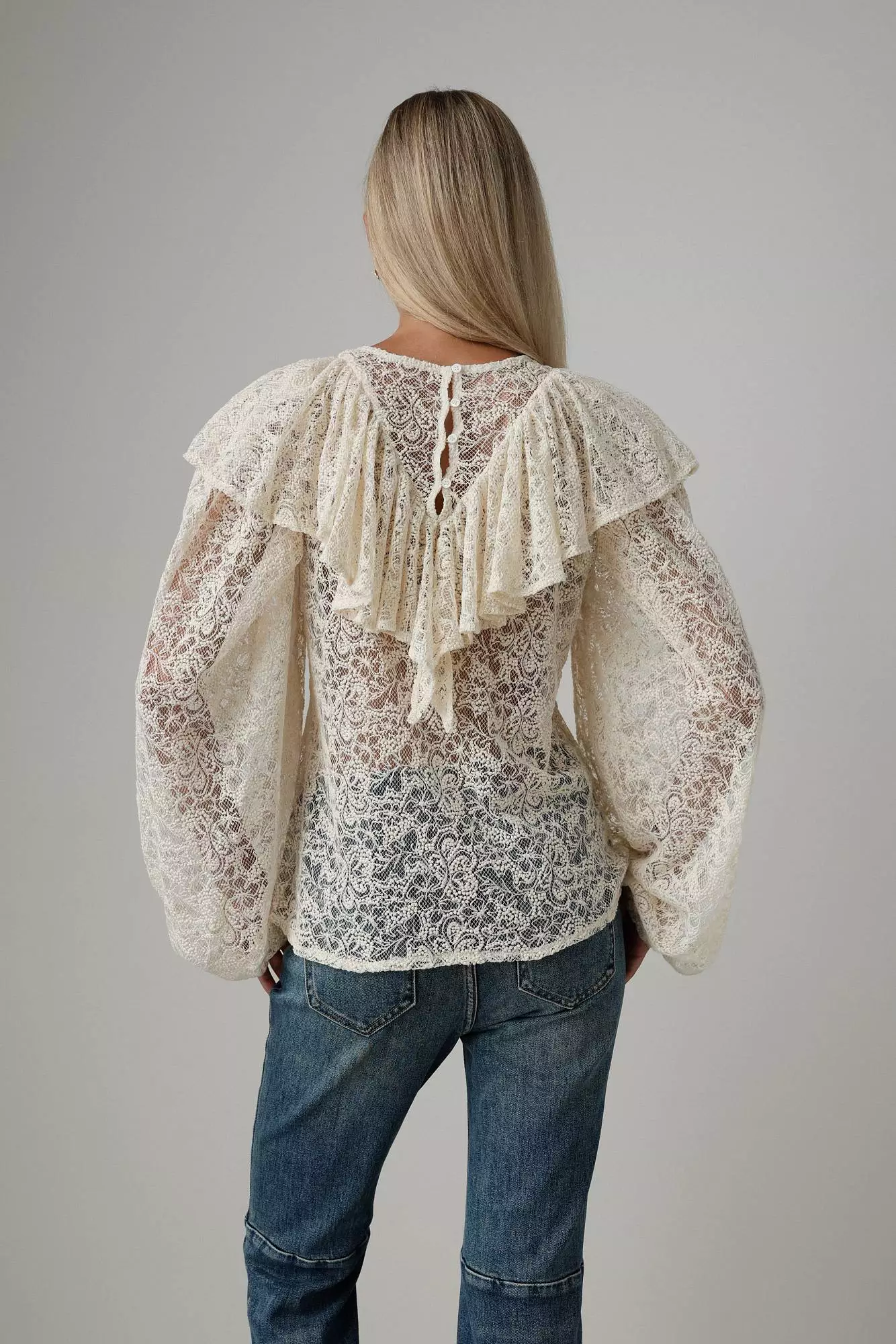 Блуза (S (42RU), светло-бежевый). Избражение № 6