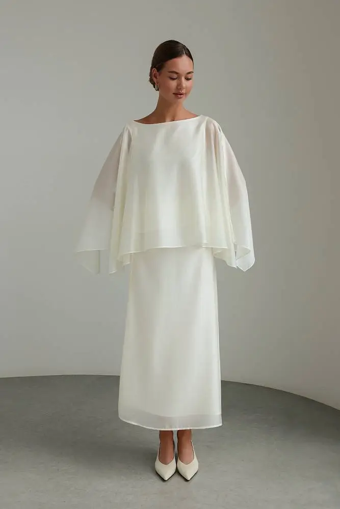 Костюм: топ и юбка (onesize (40-44RU), молочный). Изображение № 1