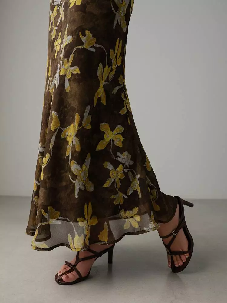 Юбка (S (42RU), коричневый). Изображение № 4