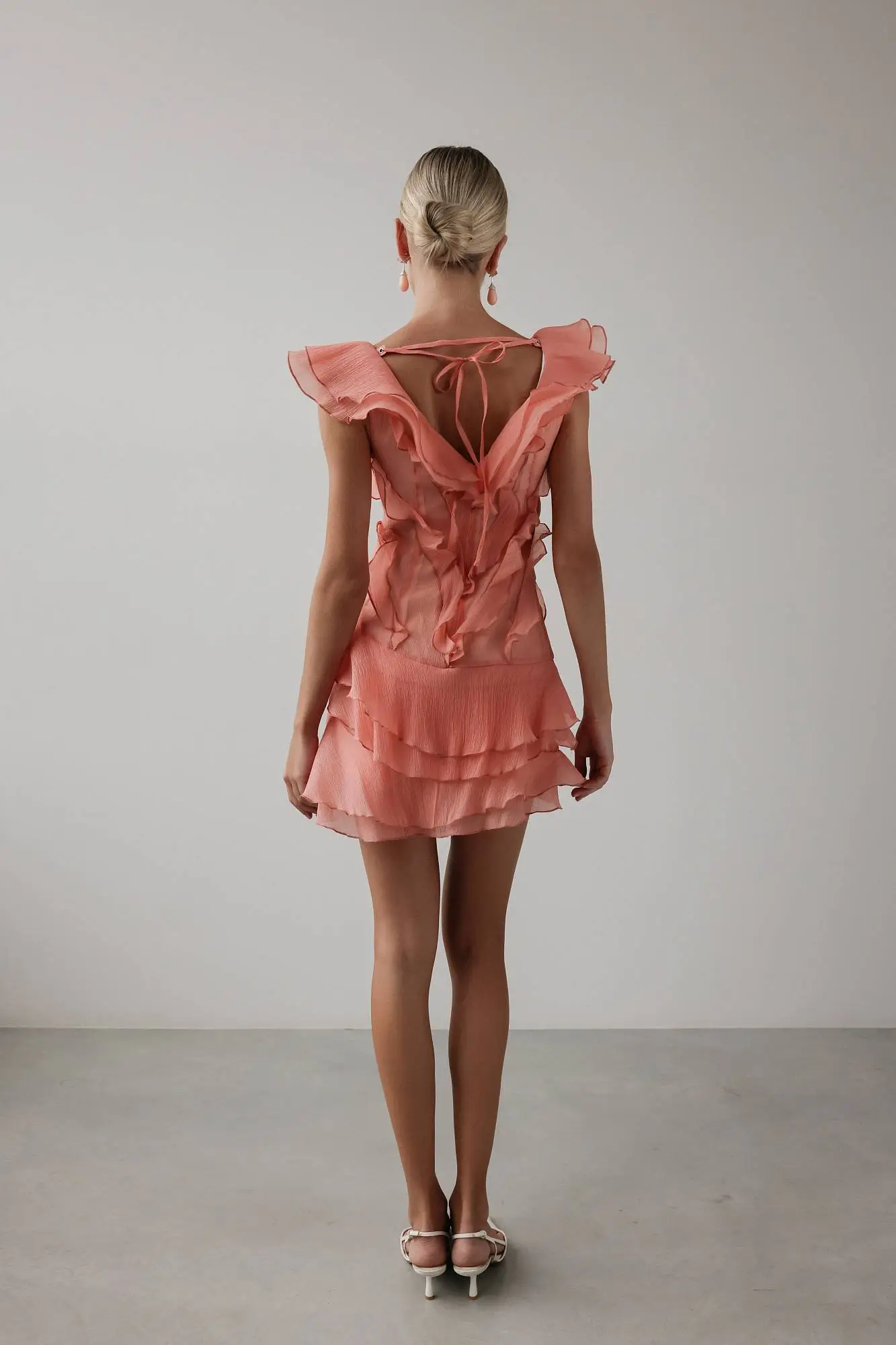 Платье (M (44RU), коралловый). Избражение № 6