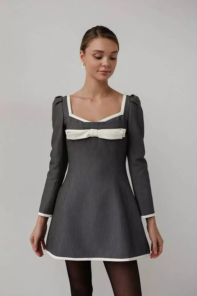 Платье (S (42RU), серый). Изображение № 1