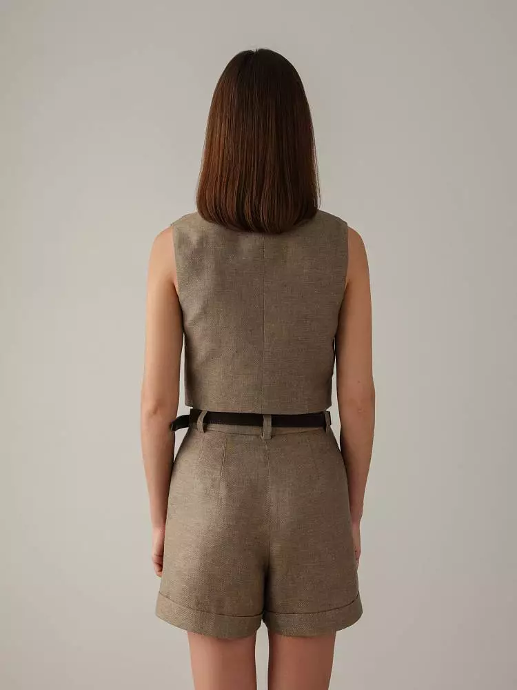 Жилет (S (42RU), коричневый). Изображение № 4