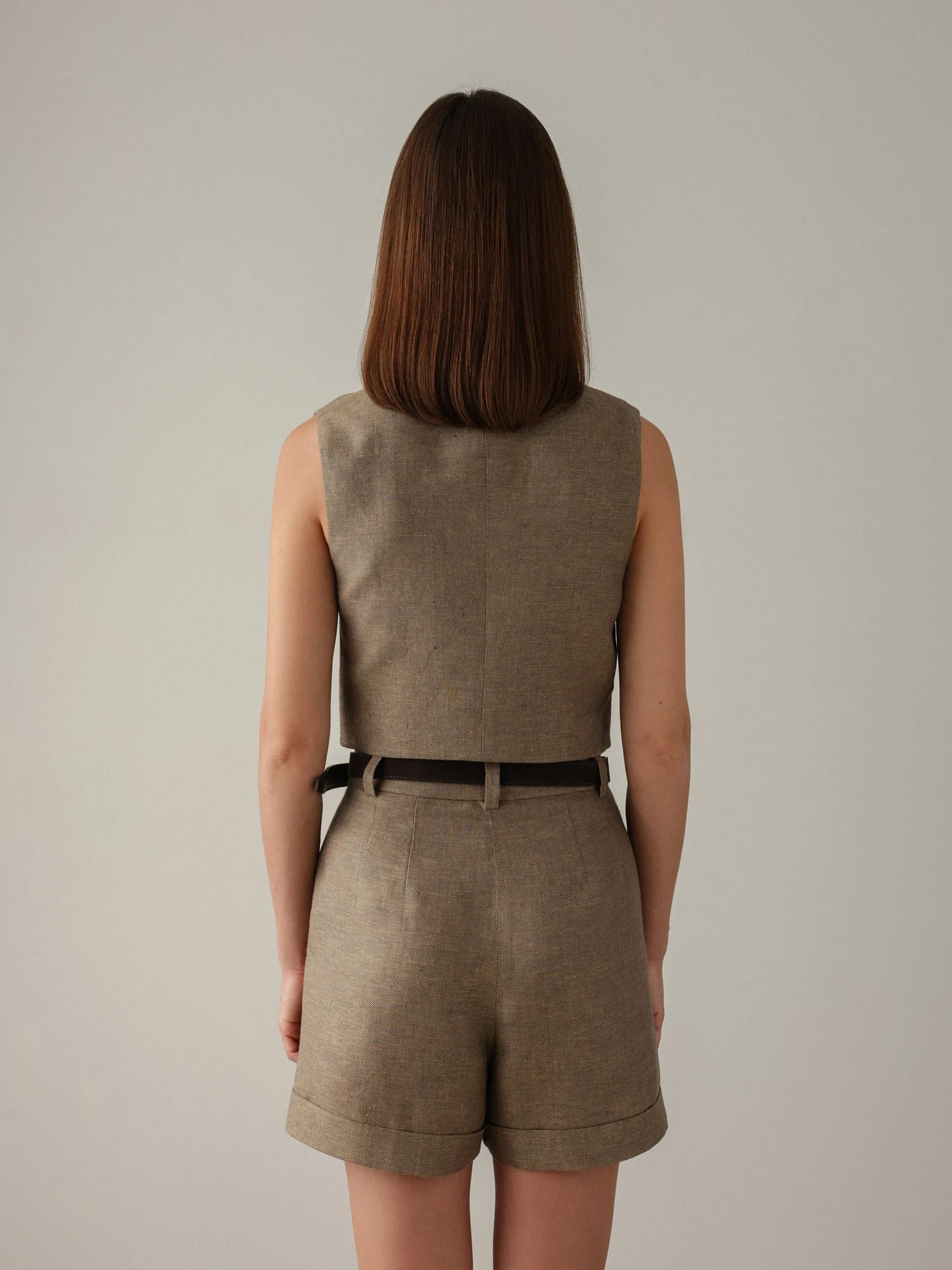 Жилет (S (42RU), коричневый). Избражение № 4