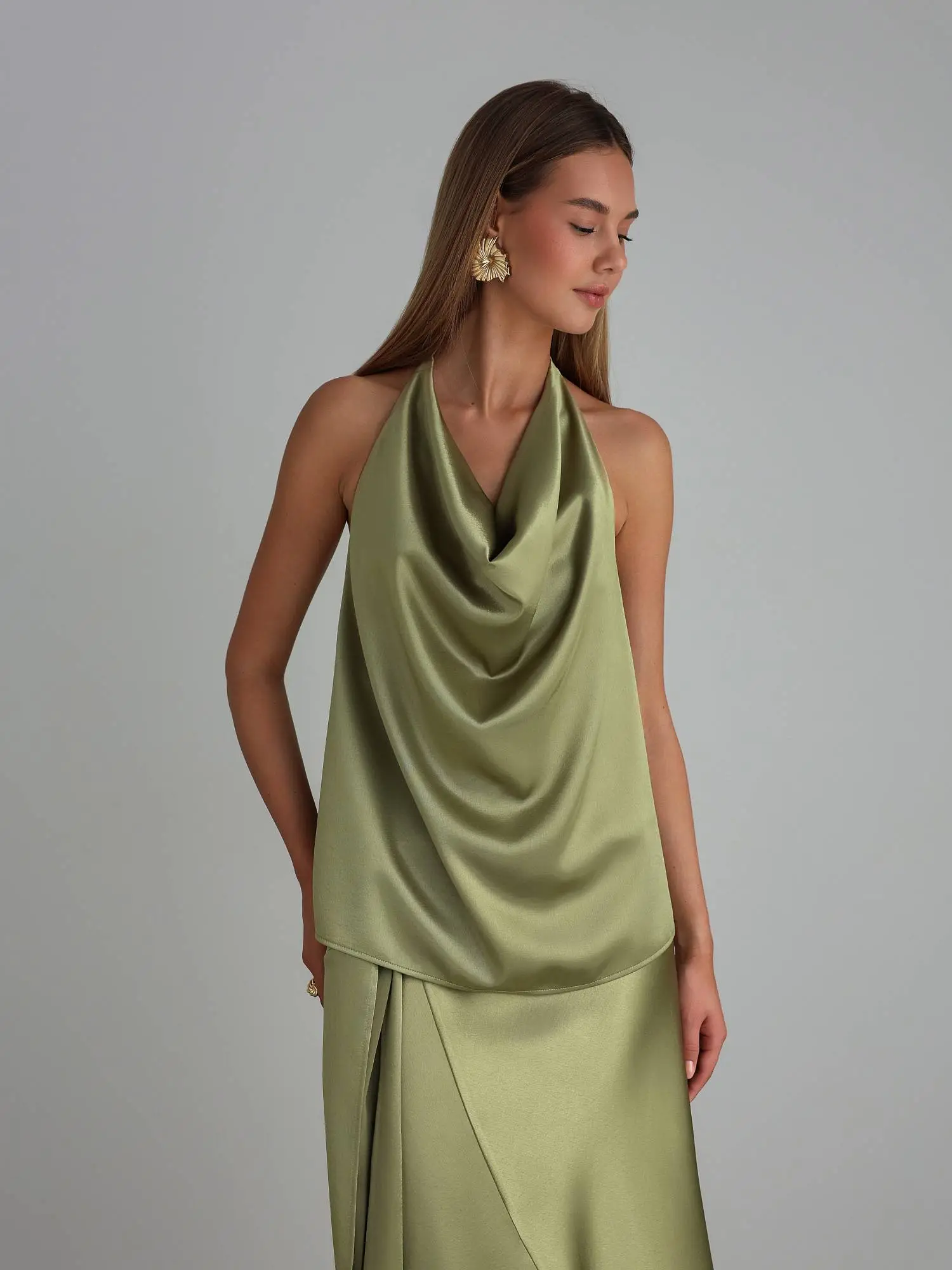 Топ (S (42RU) оливковый). Избражение № 1