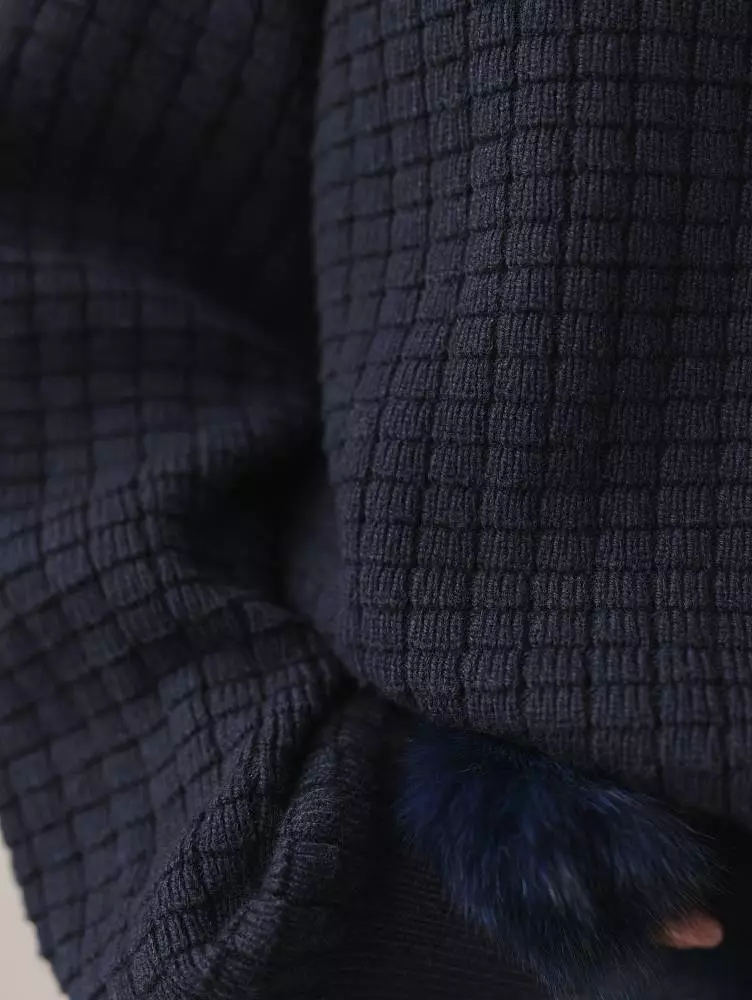 Джемпер (onesize (42-46RU), тёмно-синий). Изображение № 4