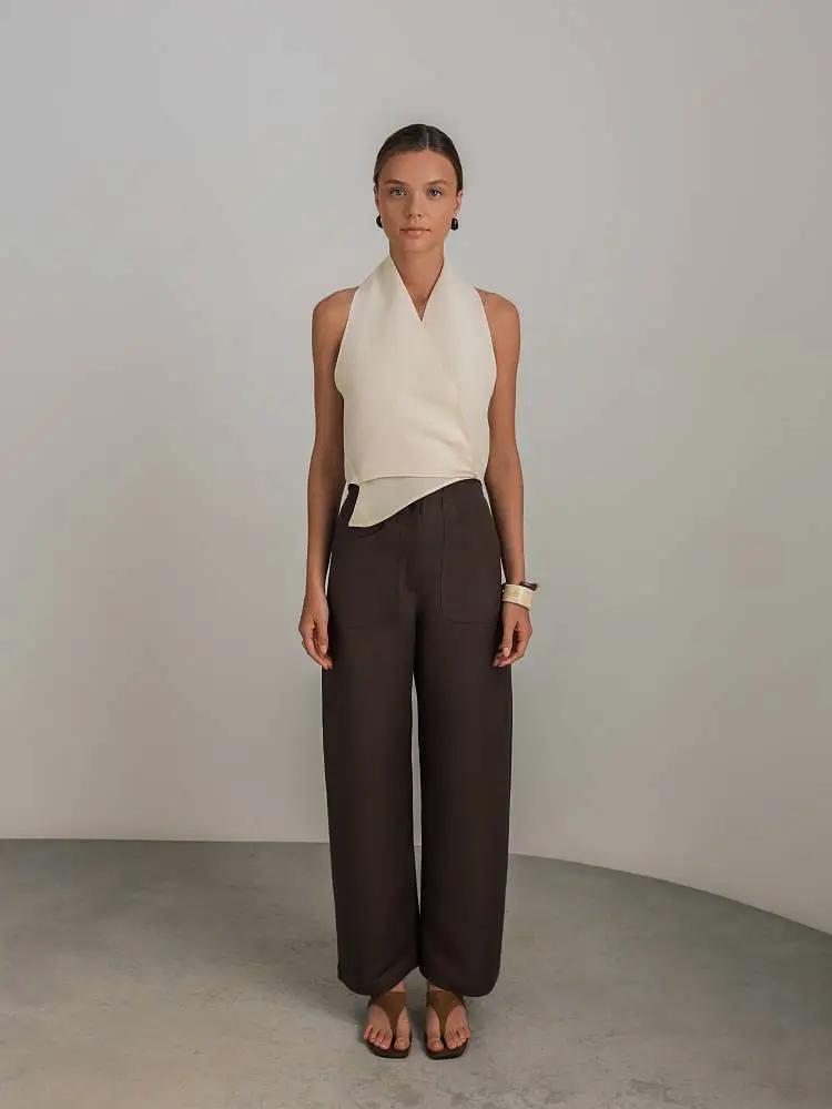 Брюки (S (42RU), коричневый). Изображение № 2