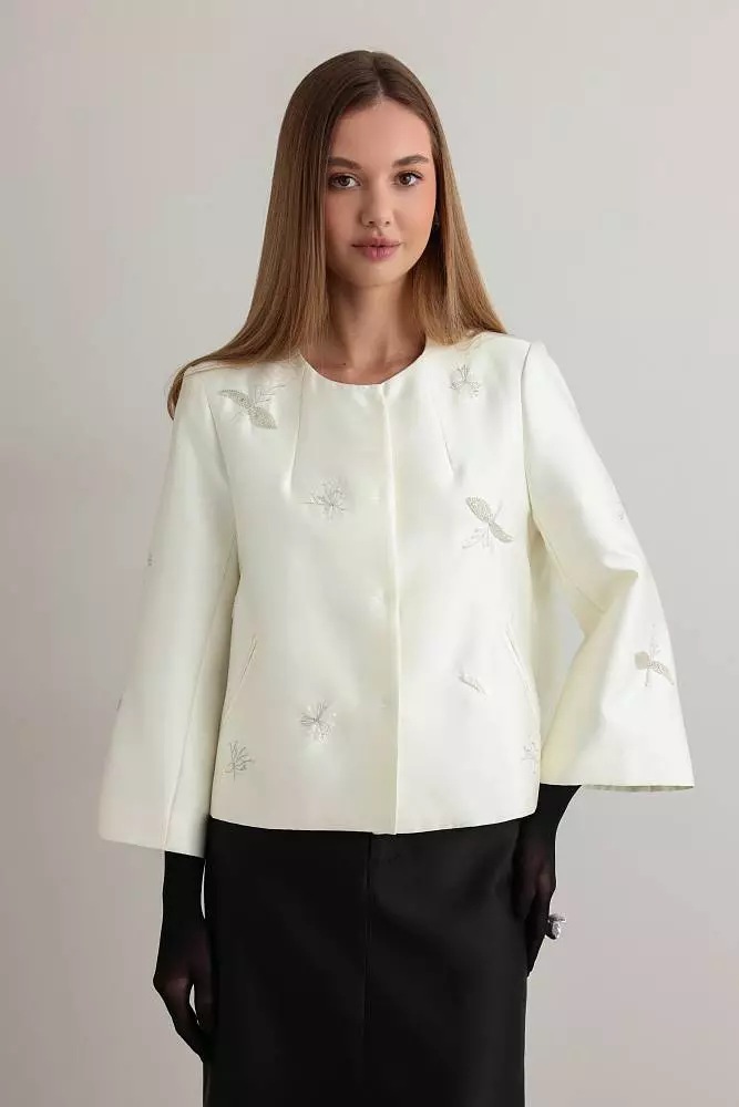 Жакет (S (42RU), молочный). Изображение № 3