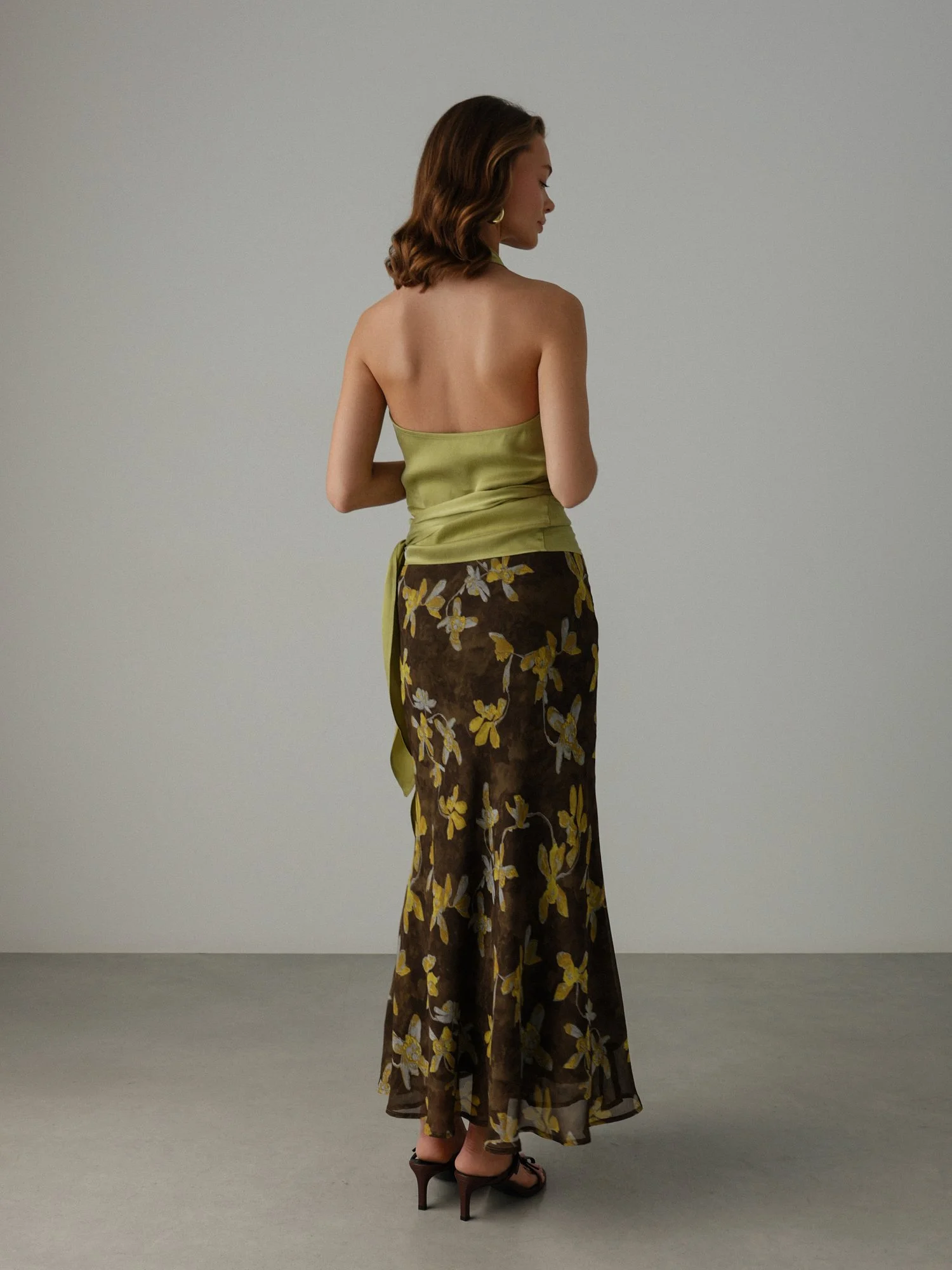 Юбка (S (42RU), коричневый). Избражение № 5