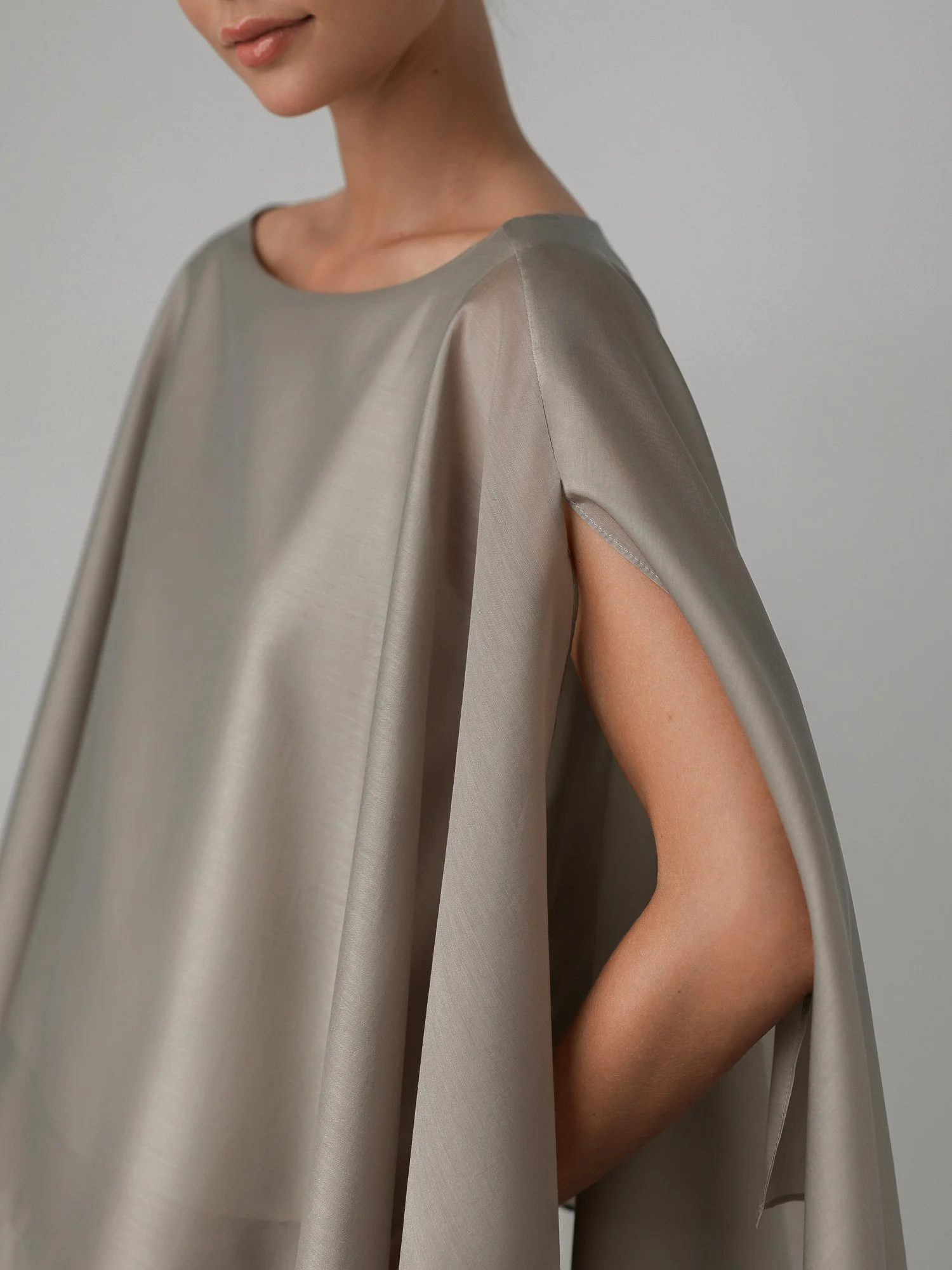 Костюм: топ и юбка (onesize (40-44RU), серая олива). Избражение № 3