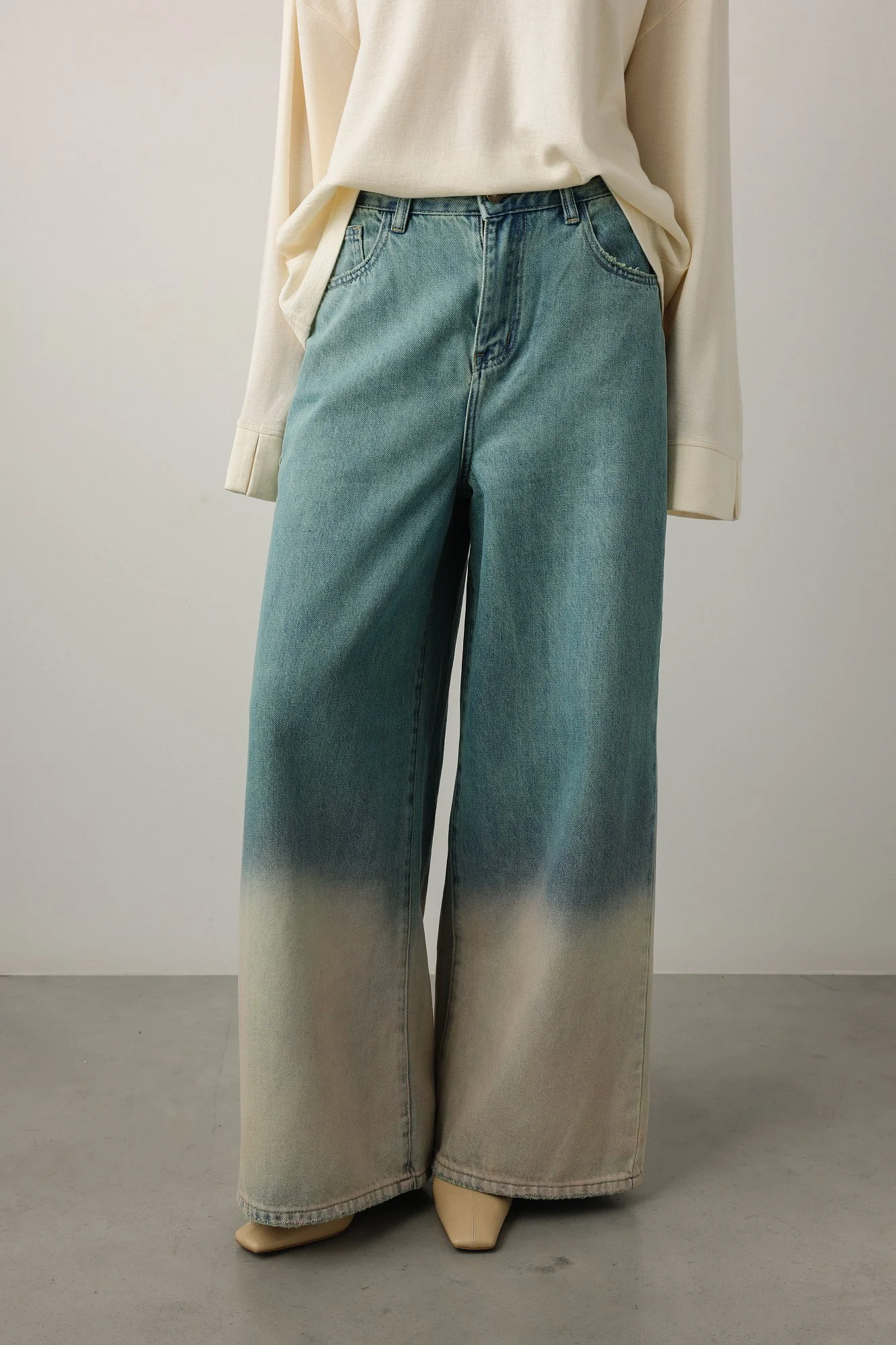 Джинсы (L (46), бирюзовый). Избражение № 2