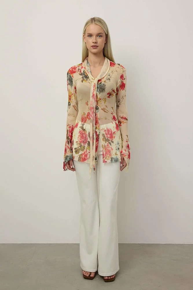 Блузы (L (46RU), светло-бежевый). Изображение № 4