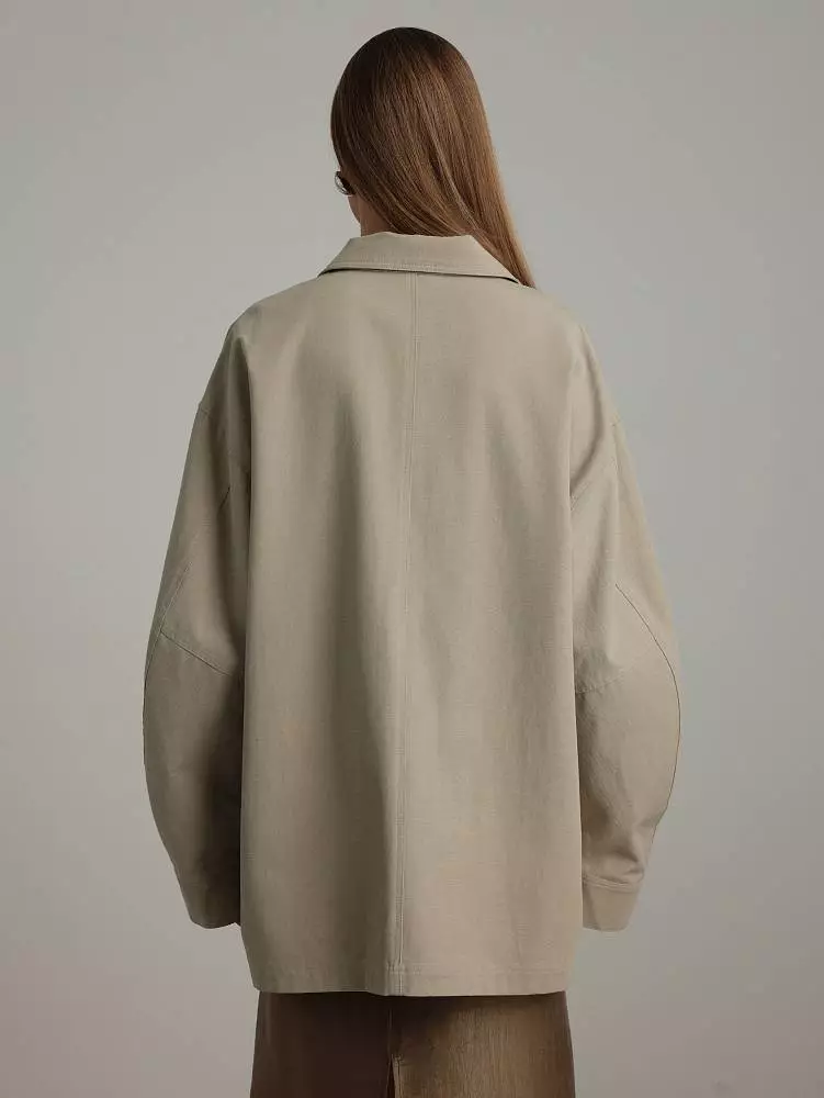 Куртка (oversize, бежевый). Изображение № 6